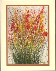 Spring Flowers. Watercolour . 21cm x 31cm.